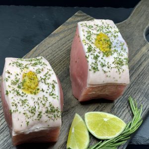 Apricot Curry Stuffed Pork Chops
