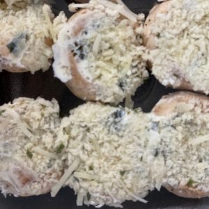 Spinach Artichoke Mushroom Caps